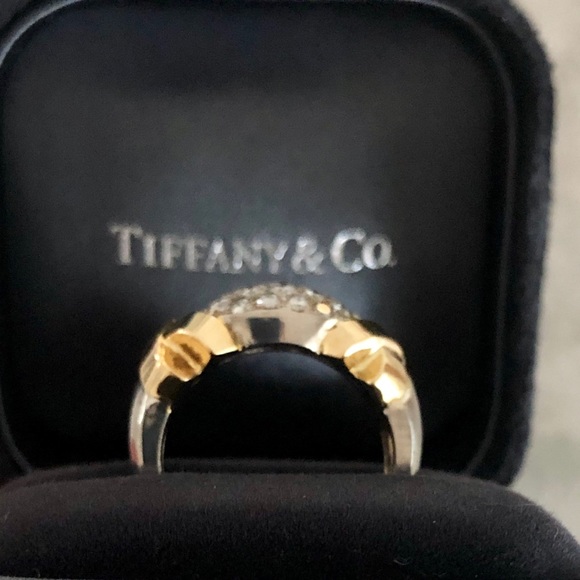 RING: Diamonds band, sides white gold/yellow gold - Picture 5 of 7